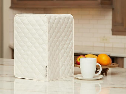 Covermates Keepsakes - Coffee Maker Cover - Dust Protection - Stain Resistant - Washable - Appliance Cover, Cream