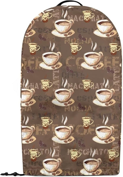 Coffee Cups Blender Cover Dust Proof Small Appliance Cover Foldable Dust Cover Kitchen Decorations for Blender Food Processor Juicer Brown