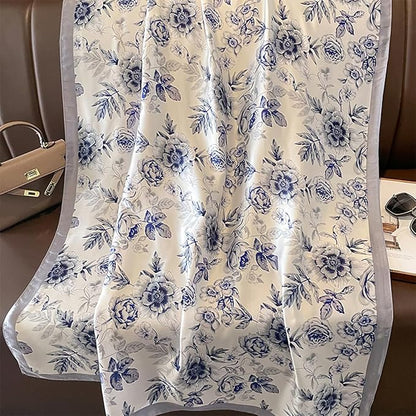 Fashion Scarves Scarf 100% Silk Feeling Scarf Silk Like Scarves Long Lightweight Sunscreen Shawls for Women