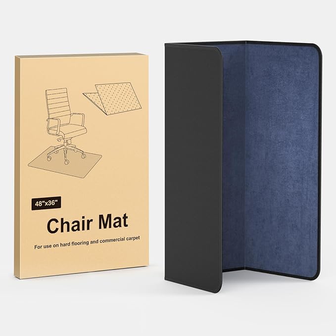 Corduroy Heavy Duty Office Chair Mat for Carpet & Hardwood Floors, Desk Chair Mat for Carpeted Floors and Hardwood Floor for Home Office