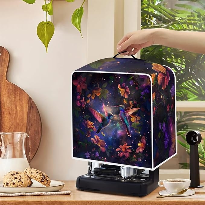 Hummingbird Dust Proof Cover for Coffee Maker Galaxy Coffee Machine Protector Washable Heat Resistant