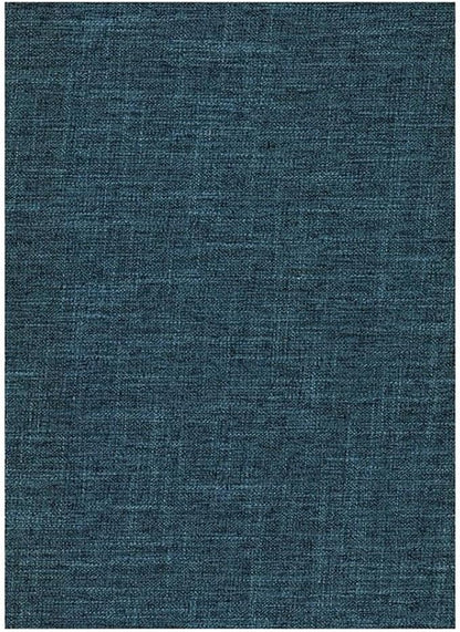 BOWERY HILL Modern Full-Size Linen Fabric Futon in Aqua Blue-Frame Not Included