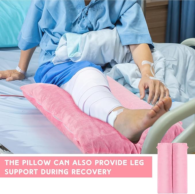Soaoo Arm Pillows for Adults Pain Relief for Arm Pain Broken Post Surgery Soft Rest Support Pillow Leg Injury(Pink)