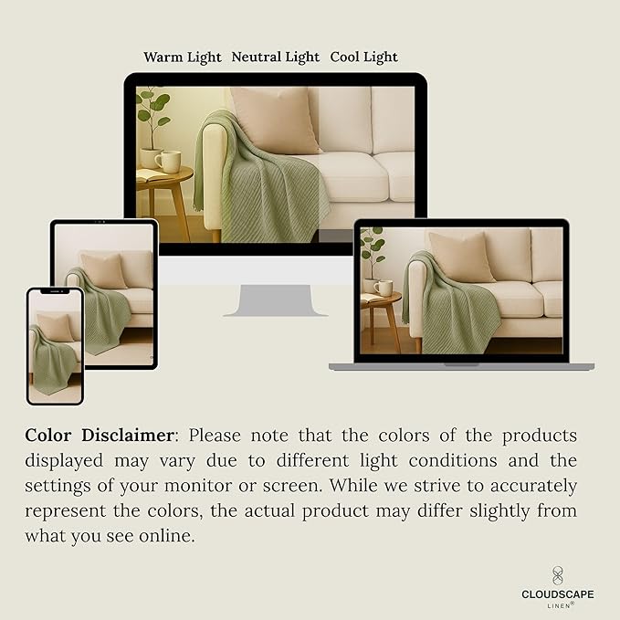 Cloud Scape Linen Oversized 4 Layer Muslin Blanket Twin Size - 100% Cotton, Lightweight & Breathable All Season Gauze, Pre-Washed, for Bed, Couch, fits Twin XL Bed,68x92, Sage Green