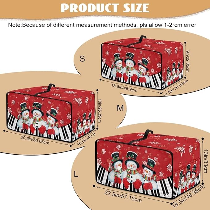 Christmas Air Fryer Toaster Oven Cover with Side Pockets, Holiday Festival Decor Electrical Appliance Cover Kitchen Countertop Accessories and Decor, L, Snowman Piano Keys Snowflake Red