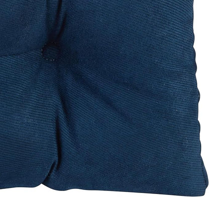 Klear Vu Gripper Overstuffed Universal Non-Slip Dining Chair Cushions for Kitchen Decor or Office Use, U-Shaped Skid-Proof Seat Pad, 17x17 Inches, 2 Count (Pack of 1), Linear Indigo Blue