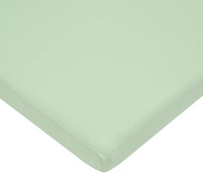American Baby Company 15" x 33" Fitted Bassinet Sheet, 100% Natural Cotton Jersey Knit, Green, Soft Breathable, for Boys and Girls