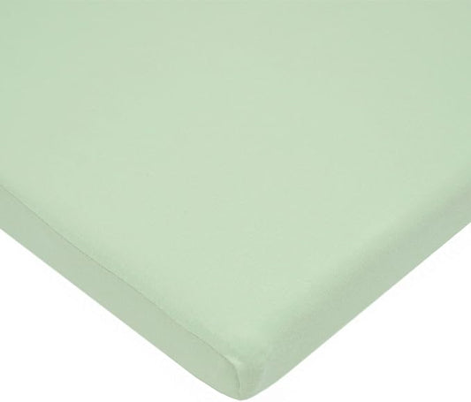 American Baby Company 15" x 33" Fitted Bassinet Sheet, 100% Natural Cotton Jersey Knit, Green, Soft Breathable, for Boys and Girls