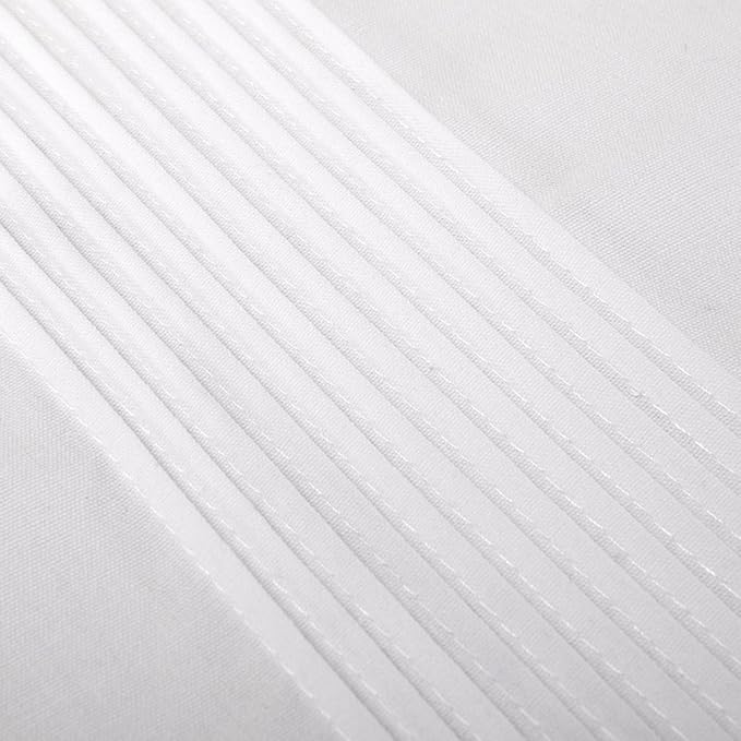 Valea Home Bed Skirt with Stitch on White Dust Ruffle with Split Corner, Durable Elegant Luxury Queen 14-inch Drop