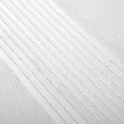 Valea Home Bed Skirt with Stitch on White Dust Ruffle with Split Corners, Durable Elegant Luxury Bedskirt King 14-inch Tailored Drop