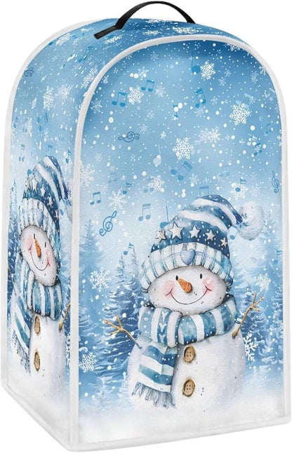 Christmas Blender Cover Dust Cover for Kitchen Snowman Food Processor Dust Covers with Handle Easy to Install Protection Covers for Stand Mixer Juice Machine Christmas Decor