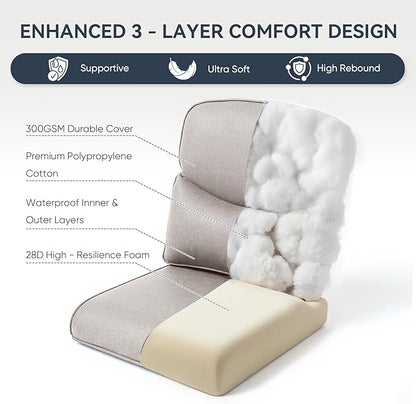 Patio Chair Cushions 4 Packs - Outside High Back Thick Water-Resistant Cushion 22x24 with Zipper Cover for Outdoor Glider Rocking Chairs Loveseat Couch – Beige/Crescent