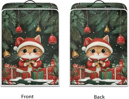 Coffee Maker Cover Christmas Cat Coffee Up Covers Dustproof Protector for Mixer Foldable Appliance Cover