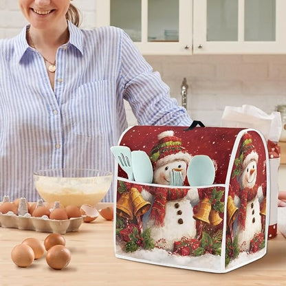 Christmas Stand Mixer Cover 4.5-5Qt Cute Mixer Cover Washable Anti-Stain Appliance Covers for Kitchen Counter Mixer Parts & Accessories Christmas Decor Gift for Holiday
