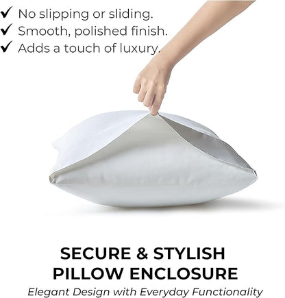 100% Natural Cotton Bed Sheets | 500 TC Single-Ply Sateen Weave Cal King Sheet Set | Breathable & Hypoallergenic Solid 4-Piece Bedding with Deep Pocket Fitted, Flat, Pillowcase | White