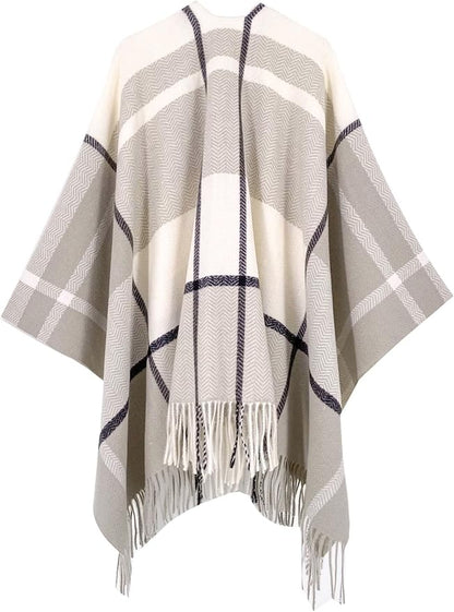 Breezy Lane Women's Shawl Wraps Warm Poncho Ruana Wrap Cardigan