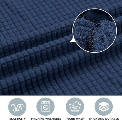 LURKA Stretch Oversized Sofa Slipcovers 1 Piece Couch Covers for 3 Cushion Couch Sofa Furniture Protector Full Sofa Covers with Elastic Bottom for Kids and Pet (X-Large, Navy)