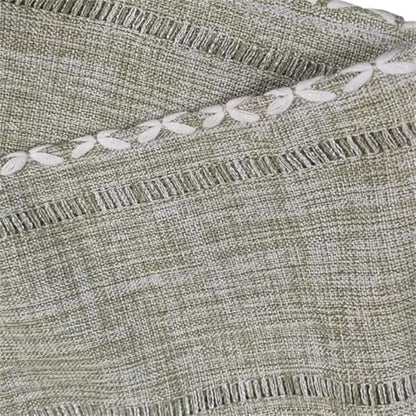 Simple Bedside Table Tassel Cover Cloth, Tablecloth Cover Towel, Suitable for Bedside Table TV Microwave Washing Machine Refrigerator Dust Cover (Green, 15.7 * 35.4 inches)