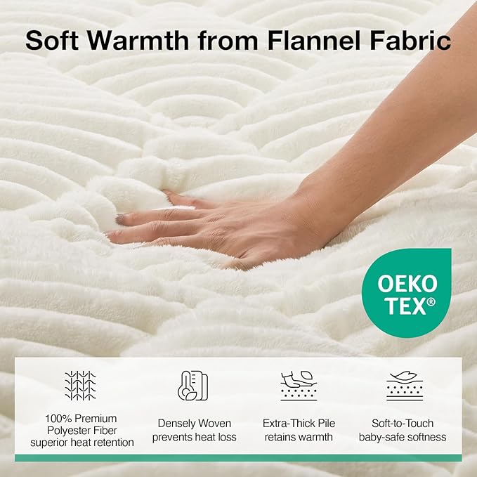 Novilla Twin XL Soft Mattress Topper, Fluffy Pillow Top Mattress Pad for Winter Warmth, Quilted Mattress Protector with Deep Pocket, Fits 8-21" Mattresses, Machine Washable