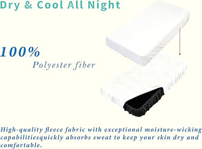 Fitted Sheets 31x75 Inches, 2 Pack Super Soft Microfiber Cot Size Sheet Set for Narrow Twin, Camp Bunk, RV Bed, Army Cot & Trifold Mattress, Breathable Bottom Bed Cover, White