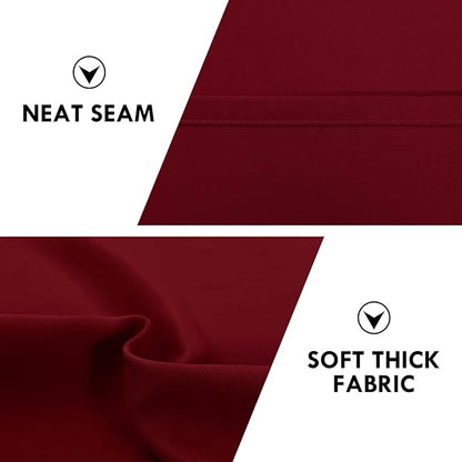 DWCN Blackout Curtains for Living Room Thermal Insulated, Energy Saving & Noise Reducing Bedroom Curtains, Amaranth Red, W 70x L 63 Inch, Set of 2 Rod Pocket Curtain Panels