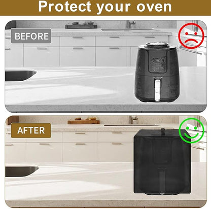 Air Fryer Cover for Ninja AF101 4QT, Fits Instant Pot Vortex 6QT XL & Chefman 4QT, Heavy Duty Heat/Dust Proof Waterproof Cover, 13.79"x10.24"x11.82"H