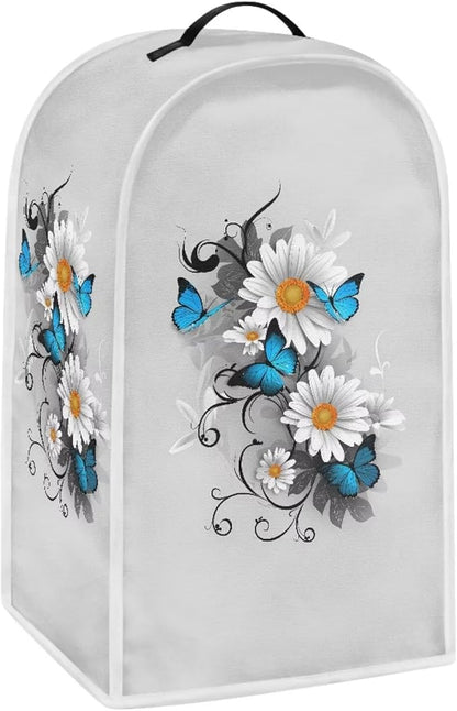Talayituse Daisy Butterfly Print Blender Dust Cover, Fingerprint Protection Cover for Stand Mixer or Coffee Machine, Home Kitchen Appliance Covers for Stain Dust Resistant Supplies