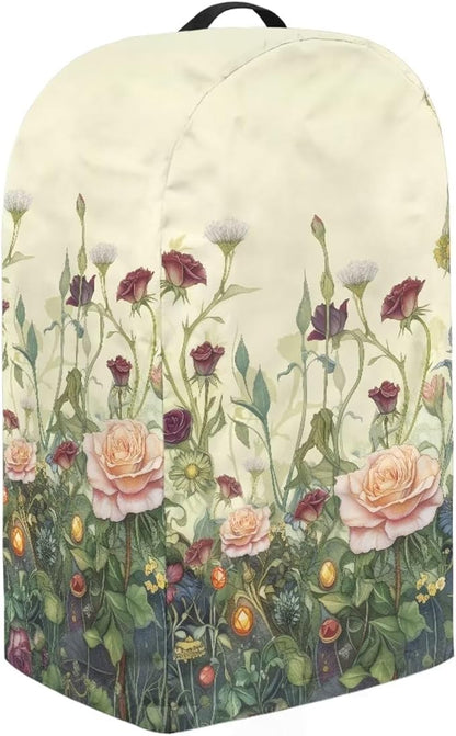 Kitchen Countertop Blender Cover with Drawstring Dust Protection Anti Fingerprint 9.4”Lx7.2”Wx15.9”H Fits Most Standard Kitchen Blender Appliance Cover Retro Rose Flower Print