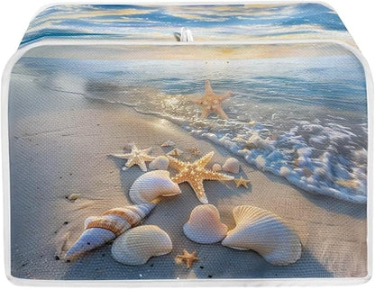 Starfish Printed Toaster Cover - Dustproof, 4 Slice Oven Cover for Home