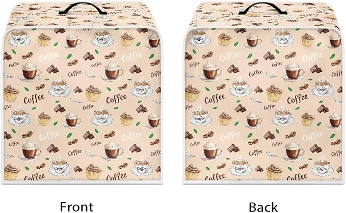 Coffee Machines Covers - Dust Resistant Protective Covers For Coffee Makers, Blender, Mixer, Juice Machine - Dust Proof, Washable Chocolate and Cake Pattern
