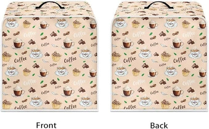 Coffee Machines Covers - Dust Resistant Protective Covers For Coffee Makers, Blender, Mixer, Juice Machine - Dust Proof, Washable Chocolate and Cake Pattern