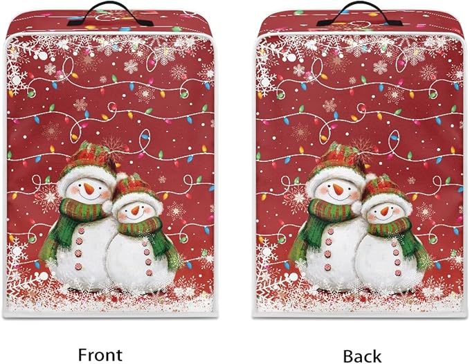 Coffee Maker Dust Cover, Cute Snowman Christmas Mixer Dustproof Protector Kitchen Appliance Xmas Decor