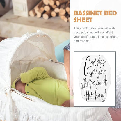 Breathable Elastic Bassinet Mattress Sheet Fitted Knitted Cradle Sheet for Boys Soft Comfortable Newborn Nursery Bedding