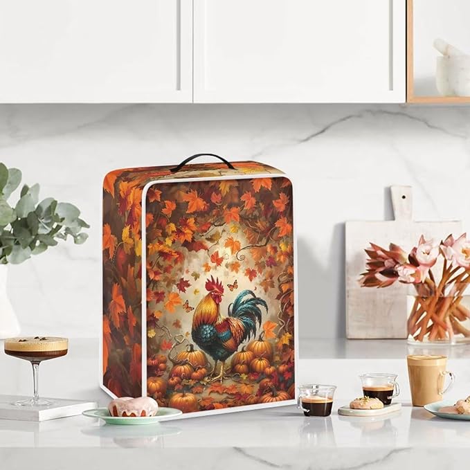 Coffee Maker Cover Protector, Christmas Santa Claus Coffee Machine Dust Cover, Washable Foldable Xmas Decor