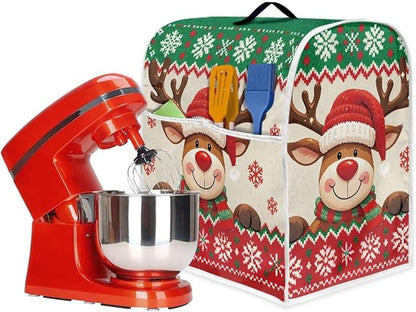Christmas Stand Mixer Cover 4.5-5 Quart Kitchen Mixer Cover Washable Food Processor Protective Covers Dust Protection Insulated Kitchen Decoration Gift for Christmas