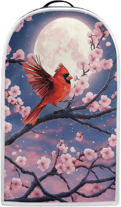 Talayituse Cardinal Cherry Blossom Moon Print Blender Dust Cover, Fingerprint Protection Cover for Stand Mixer or Coffee Machine, Home Kitchen Appliance Covers for Stain Dust Resistant Supplies