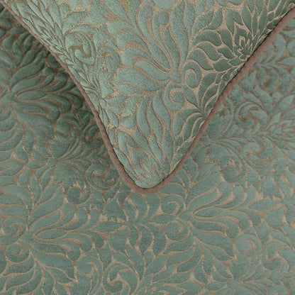 The HomeCentric King/Queen/Twin Blue & Beige Designer Twin 53"x18" Bed Runner with 2 Pillow Cover, Damask Bed Scarf on Jacquard Fabric - Arabella