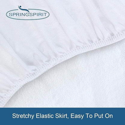 RV King Terry Mattress Protector Waterproof for 72''×80'' up to14'' Depth, Ultra Soft & Breathable Smooth Top Fitted Mattress Cover Skin-Friendly Machine Washable