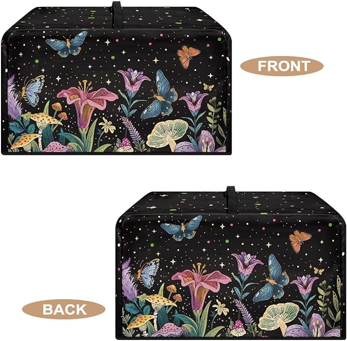 Microwave Oven Cover, Butterfly Heat-Resistant Polyester Machine Protector Decorative Kitchen Appliance Covers Waterproof Microwave Oven Cover for Most Countertop Microwaves