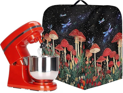 Mushroom Dragonfly Mixer Covers Stand Mixer Dustproof Cover Compatible with Kitchen Aid Mixer Washable Stand Mixer Covers for 4.5-5 Qt Mixer
