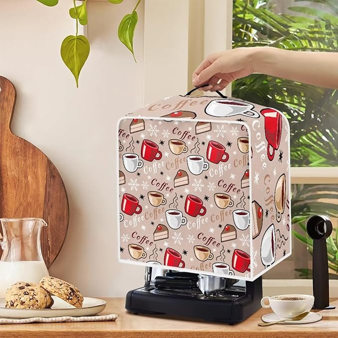 Coffee Maker Cover - Dust Protector Washable - Small Kitchen Appliance Mixer Machine Covers