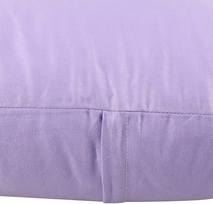 4-Pack 100% Cotton Comfortable Solid Decorative Throw Pillow Case,Thmyo Square Cushion Cover Pillowcase Sublimation Blank Pillow Covers DIY Throw Pillowcase for Sofa(18x18 inch/ 45x45cm,Light Purple)