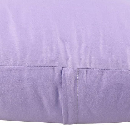 4-Pack 100% Cotton Comfortable Solid Decorative Throw Pillow Case,Thmyo Square Cushion Cover Pillowcase Sublimation Blank Pillow Covers DIY Throw Pillowcase for Sofa(18x18 inch/ 45x45cm,Light Purple)