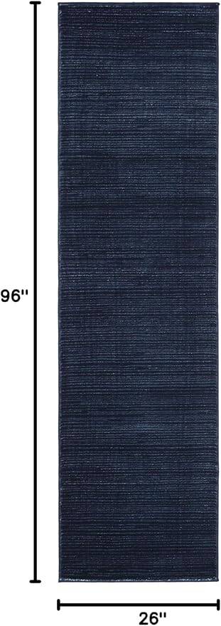 SAFAVIEH Vision Collection Runner Rug - 2'2" x 8', Navy, Modern Ombre Design, Non-Shedding & Easy to Clean, Ideal for Entryway, Foyer, Bedroom, Hallway (VSN606N)