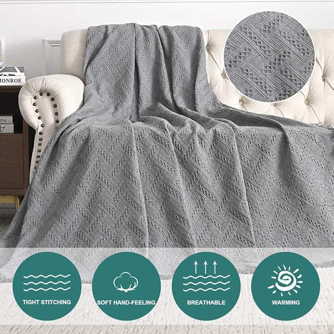 MYSKY HOME Couch Cover Sofa Covers for 3 Cushion Couch Sofa Protector Sectional Sofa Couch Cover for Pets Sofa Throws Living Room Geometrical Sofa Slipcovers for Dogs (XXX-Large, 91" x 150", Grey)