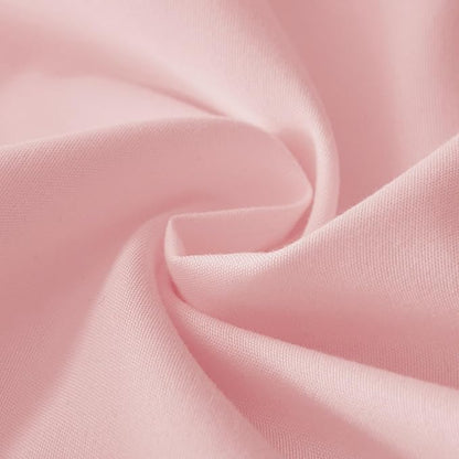 MEILA Wrap Around Bed Skirt Three Fabric Sides Elastic Dust Ruffled 24 Inch Tailored Drop,Easy to Install Fade Resistant-Pink, Twin/Full