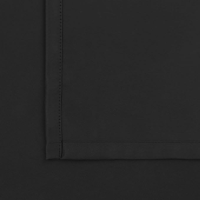 BGment Black 54 Inches Length Blackout Curtains for Bedroom - Rod Pocket Thermal Insulated Drapes for Short Window/Basement Room Darkening Blinds Shading Privacy, 42 x 54 Inch, 2 Panels