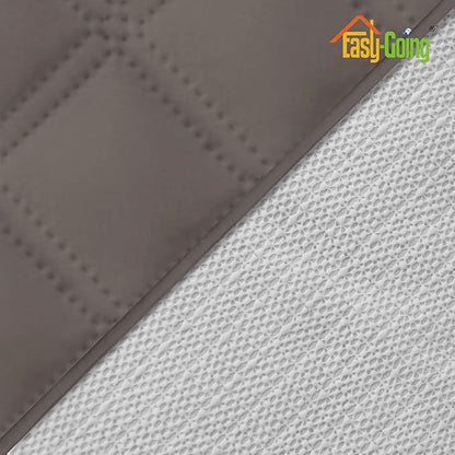 Easy-Going Waterproof Oversized Loveseat Covers Leakproof Couch Cover for 2 Cushion Couch Sofa Cover Washable Sofa Slipcover Non-Slip Furniture Protector with Pocket for Pets (Medium-XL, Taupe)