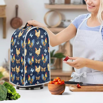 Butterfly Chicken Rooster Blender Dust Cover Stand Mixer Coffee Maker Appliance Covers with One Big Pocket Blender Appliance Cover for Kitchen Home Indoor Office
