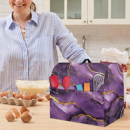 Stand Mixer Covers Protector Purple Marble Design Mixer Dust Covers Protector 4.5-8 Quart Mixer Fit Tilt Head & Bowl Lift Models Blue
